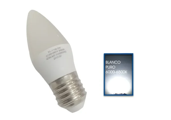 KARLUZ - BOMBILLO LED VELA E27 - 85V-265V | 5W - 3000K / 6500K