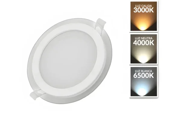 KARLUZ - LAMPARA DE TECHO PANEL C/V REDONDA AJUSTABLE L1 | 6W / 12W / 18W - 3000K / 4000K / 6500K