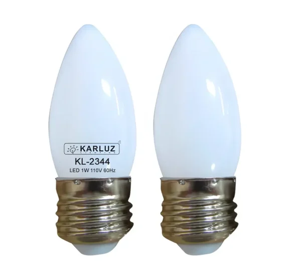 KARLUZ - BOMBILLO LED TIPO VELA E-27 AC100 | 1W - 3000K