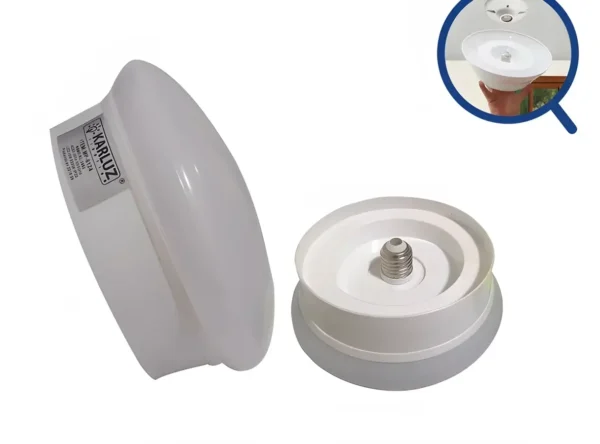 KARLUZ - LAMPARA DE TECHO PANEL REDONDA LED E-27 | 12W