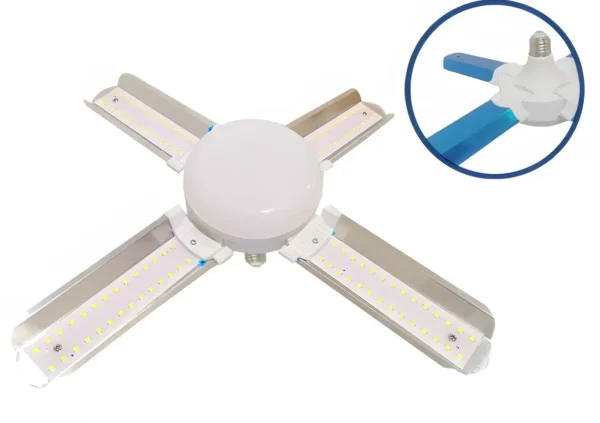 KARLUZ - BOMBILLO LED TIPO VENTILADOR EN ALUMINIO 4H - UE-50 | 80W