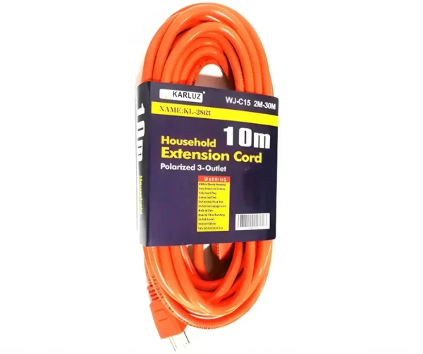 KARLUZ - EXTENSIÓN ELECTRICA NARANJA | 10MTS - 15MTS