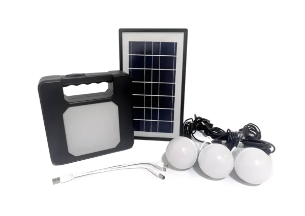KARLUZ - LAMPARA KIT SOLAR - LAMPARA DE 3 BOMBILLOS