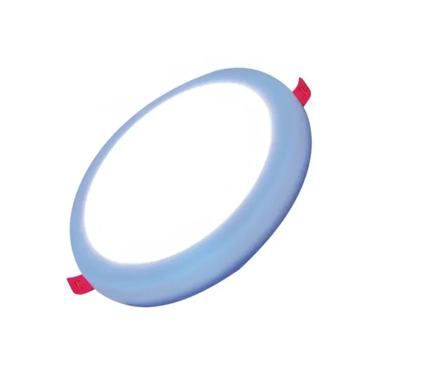 KARLUZ - LAMPARA DE TECHO PANEL DE COLOR AZUL BLANCO | 12+4_18W / 18+6_24W