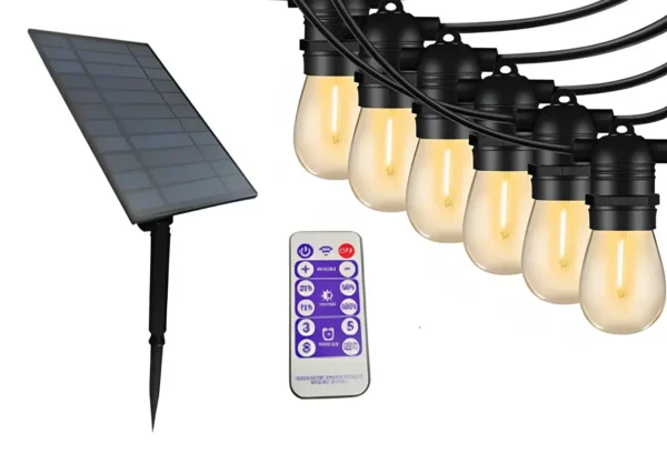 KARLUZ - EXTENSION SOLAR DE JARDIN CON 15 BOMBILLOS DE 2V | 6W - 4000K